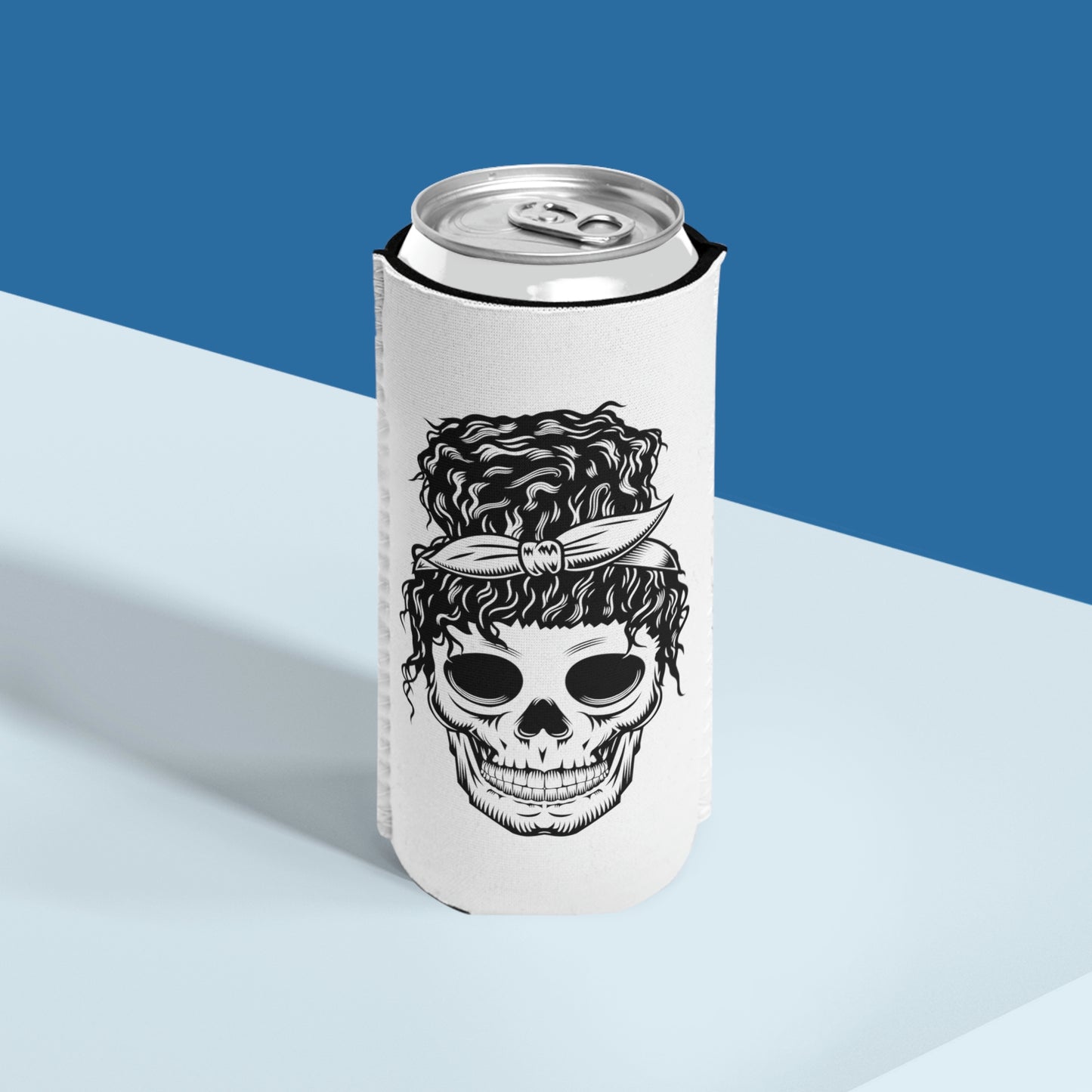 White Mean Moms Club Slim Can Cooler