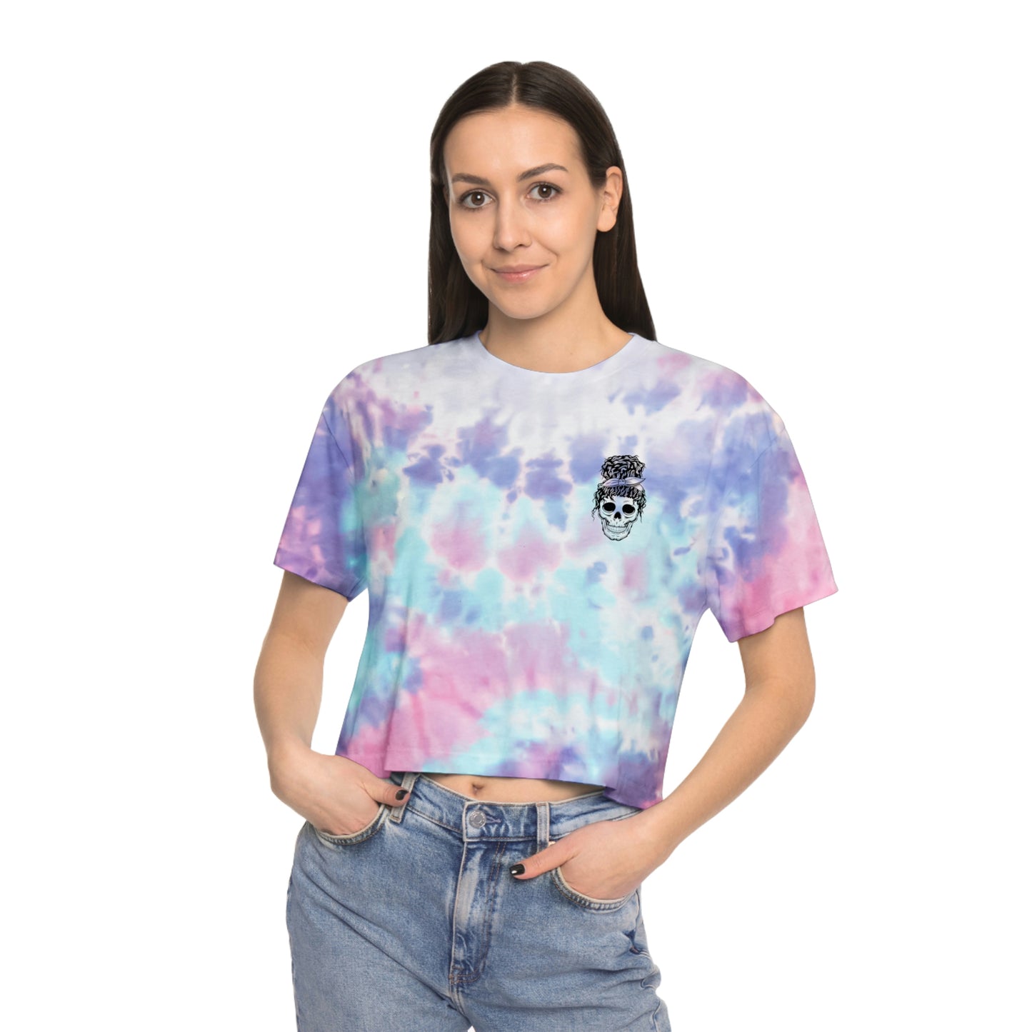 Mean Moms Club Women's Tie-Dye Crop Tee